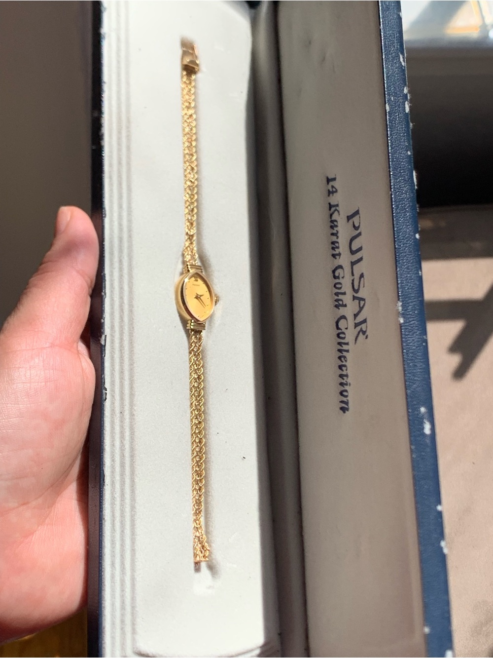 Pulsar Women's 14k Gold Braided Chain Dress Watch - Picture 6 of 10